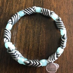 Alex and Ani blue cuff bracelet vintage 66